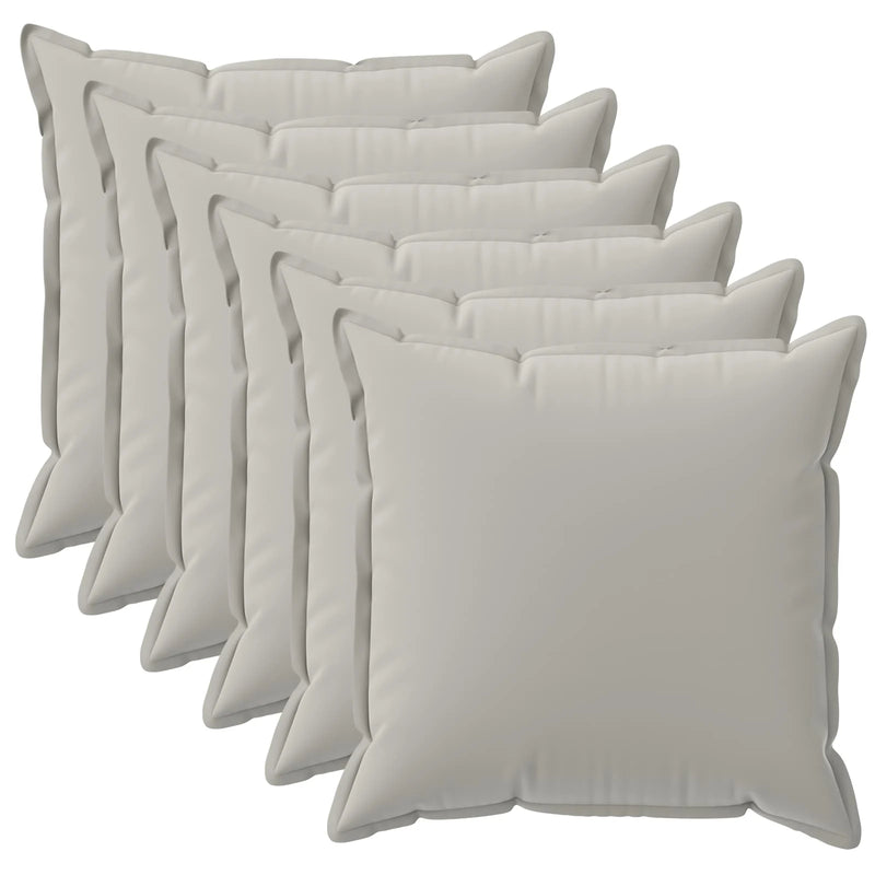 Cushion Cover 6 pcs HOUTEN Grey 40 x 40 cm Polyester