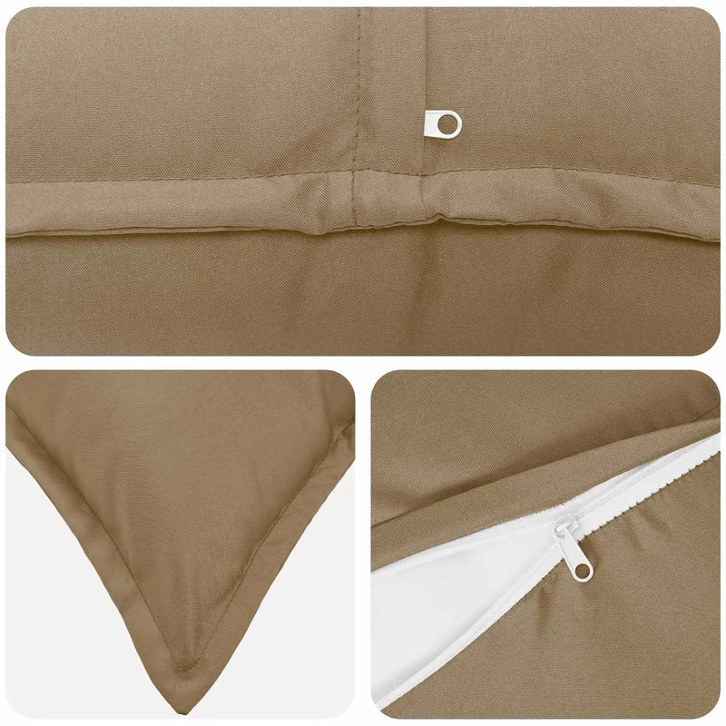 Cushion Cover 2 pcs HOUTEN Taupe 40 x 40 cm Polyester