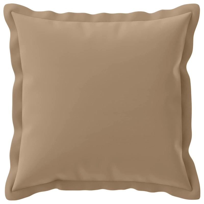 Cushion Cover 2 pcs HOUTEN Taupe 40 x 40 cm Polyester