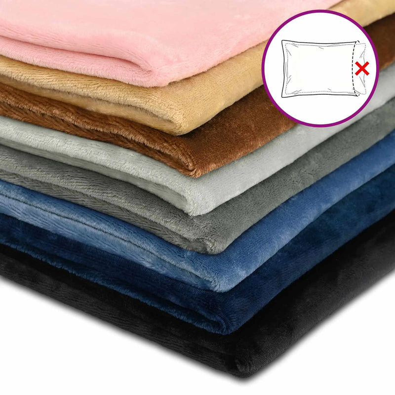 Cushion Cover 2 pcs HOUTEN Light Grey 40 x 40 cm Flannel