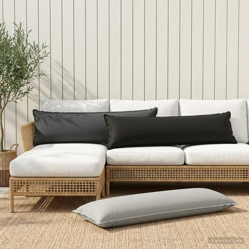 Cushion HOUTEN Grey 40 x 145 cm Polyester