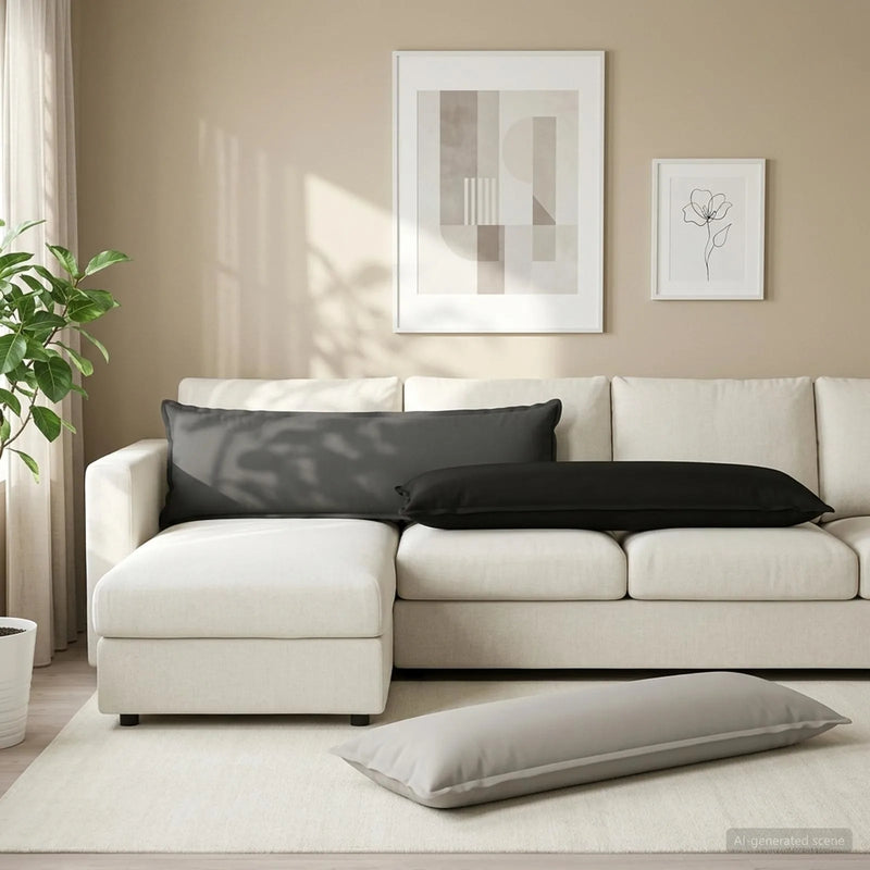 Cushion HOUTEN Grey 40 x 145 cm Polyester
