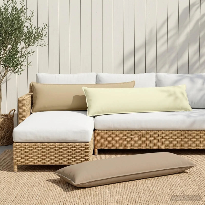 Cushion HOUTEN Cream 40 x 145 cm Polyester