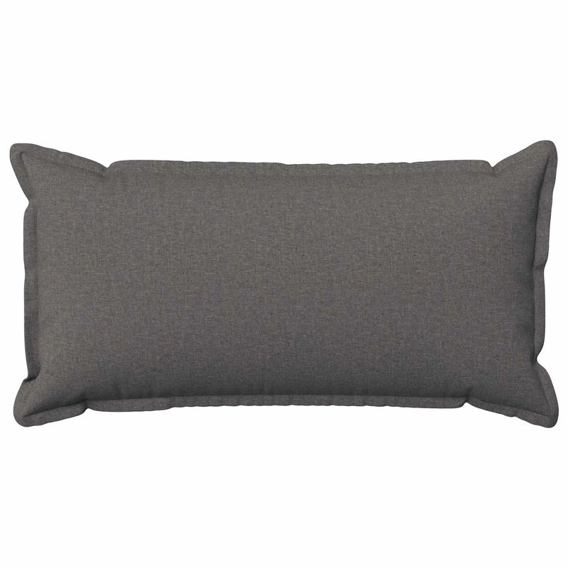 Cushion Cover 2 pcs HOUTEN Light Grey 40 x 80 cm Faux Linen