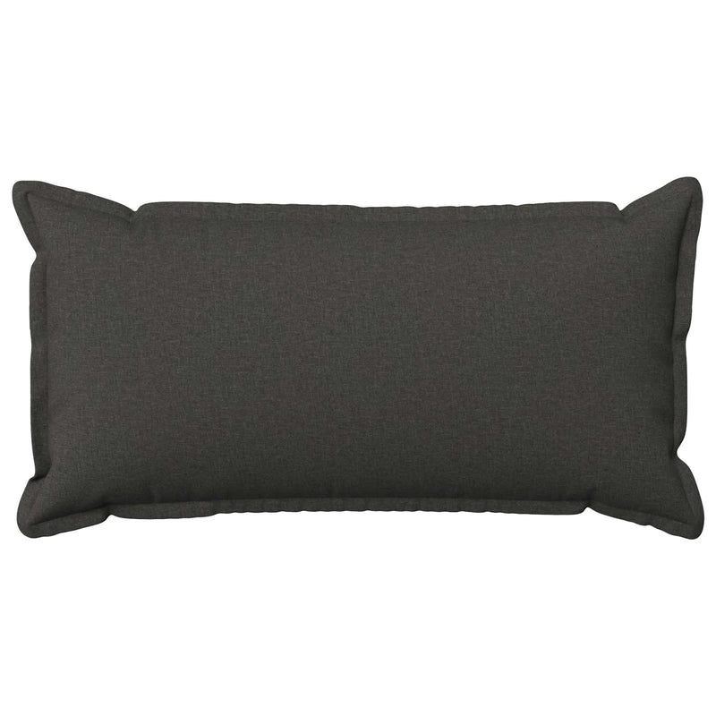 Cushion Cover 2 pcs HOUTEN Dark Grey 40 x 80 cm Faux Linen