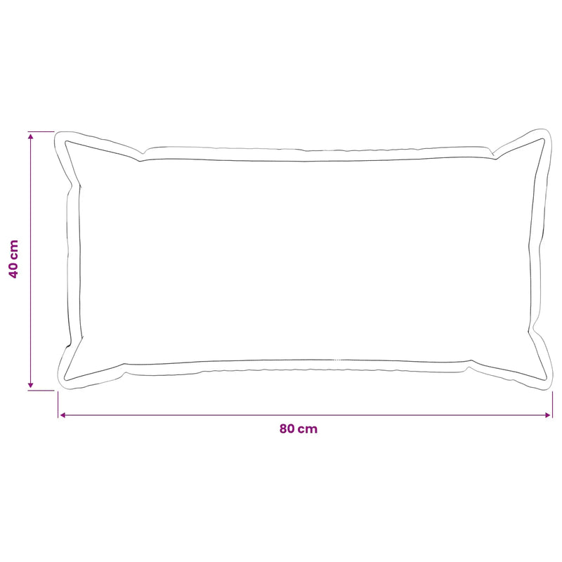 Cushion Cover 2 pcs HOUTEN Dark Grey 40 x 80 cm Faux Linen