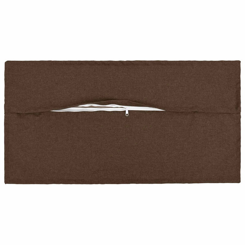 Cushion Cover 2 pcs HOUTEN Brown 40 x 80 cm Faux Linen