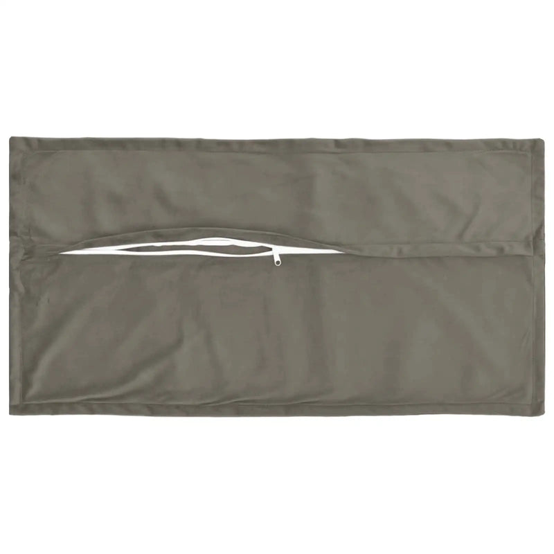 Cushion Cover 2 pcs HOUTEN Light Grey 40 x 80 cm Velvet