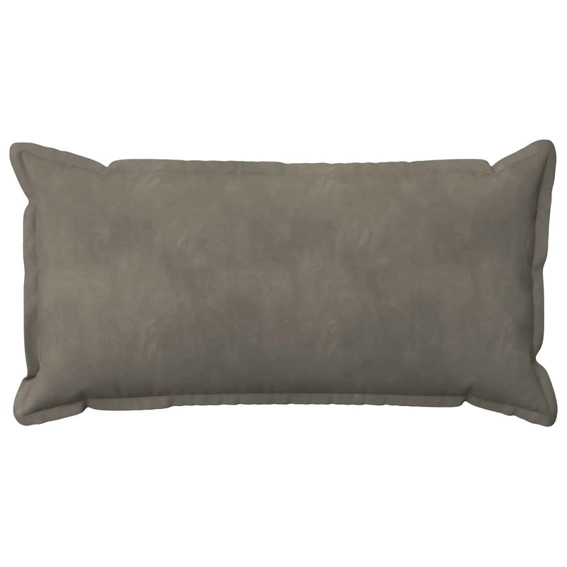 Cushion Cover 2 pcs HOUTEN Light Grey 40 x 80 cm Velvet