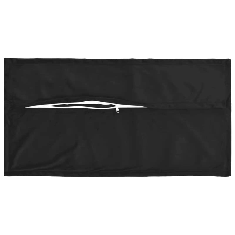 Cushion Cover 2 pcs HOUTEN Black 40 x 80 cm Velvet
