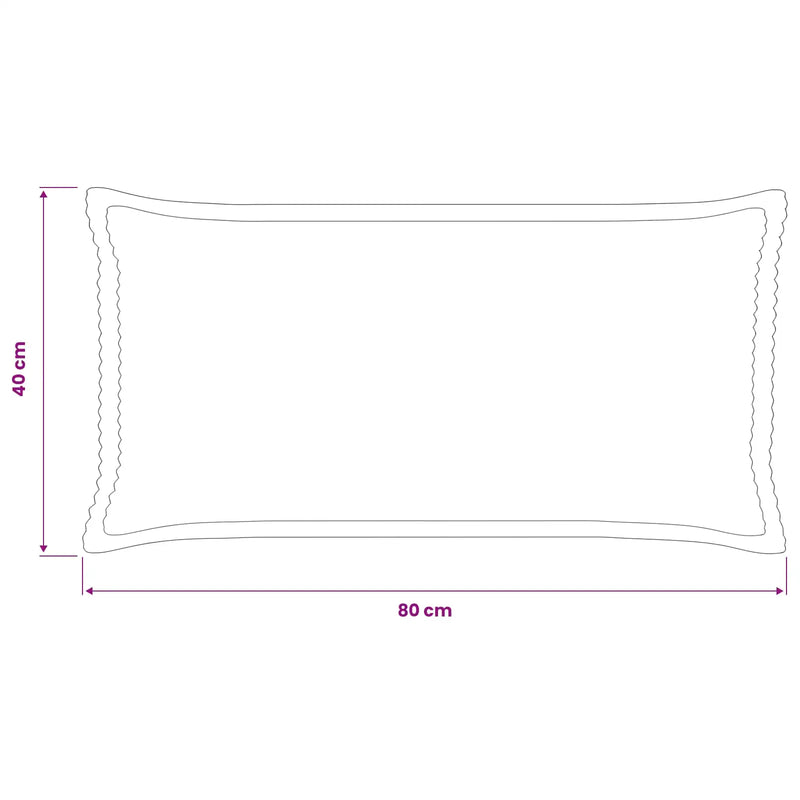 Cushion Cover 2 pcs HOUTEN Light Grey 40 x 80 cm Corduroy