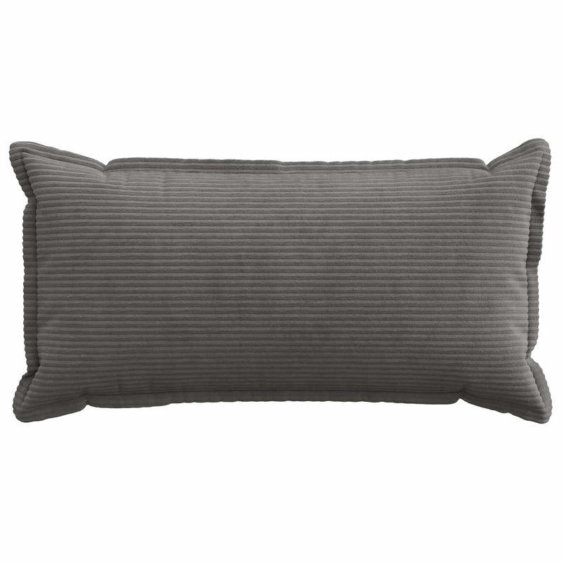 Cushion Cover 2 pcs HOUTEN Dark Grey 40 x 80 cm Corduroy