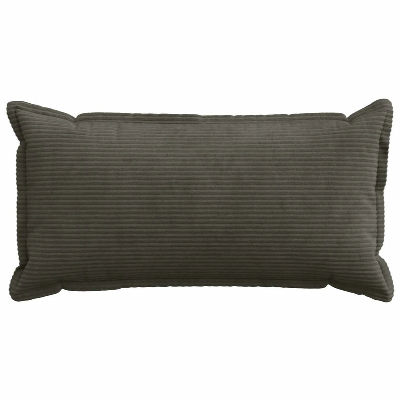 Cushion Cover 2 pcs HOUTEN Anthracite 40 x 80 cm Corduroy