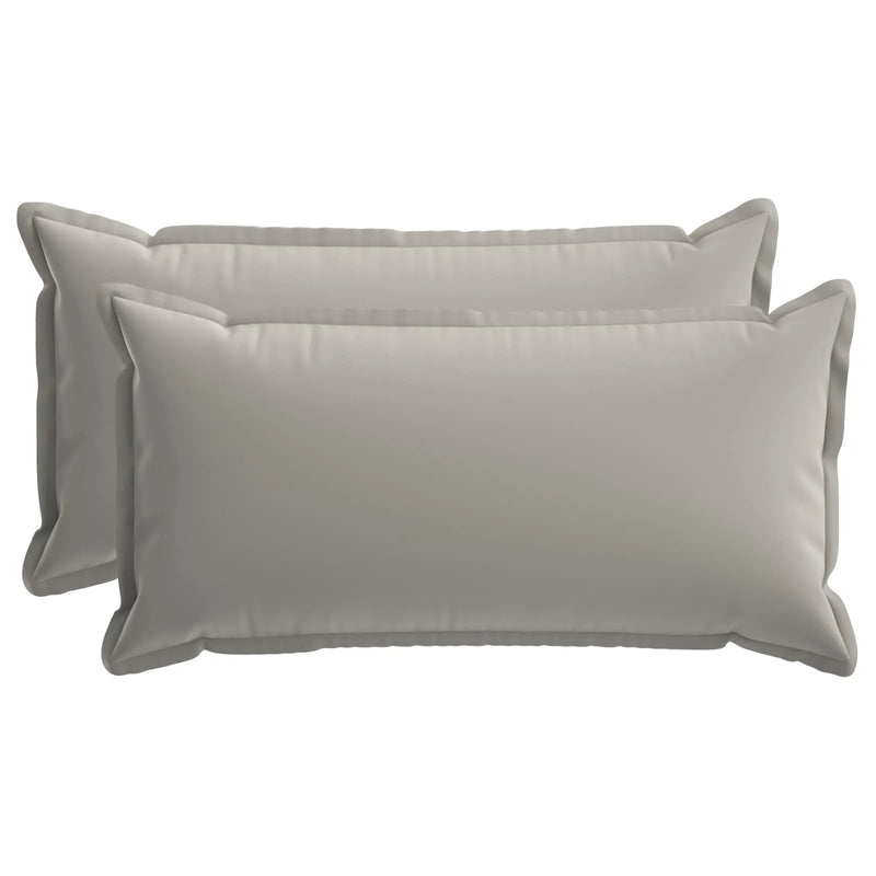 Cushion Cover 2 pcs HOUTEN Grey 40 x 80 cm Polyester