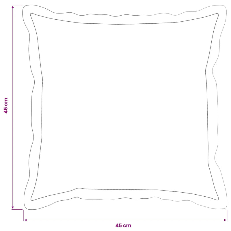 Cushion Cover 2 pcs HOUTEN Beige 45 x 45 cm Polyester