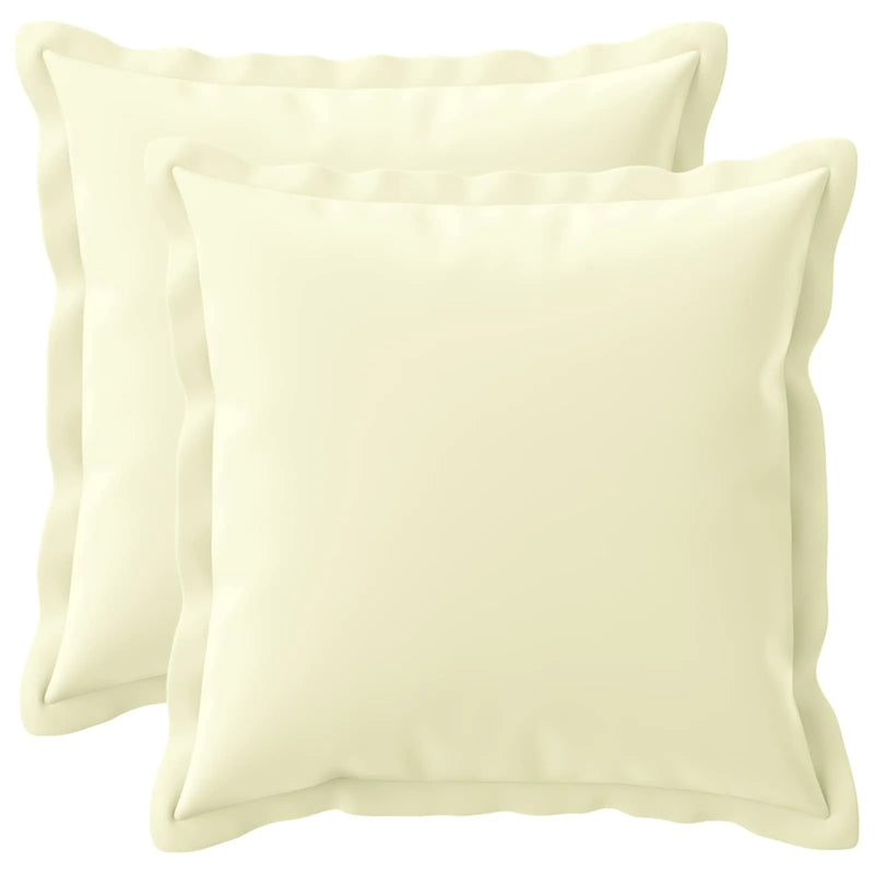 Cushion Cover 2 pcs HOUTEN Cream 45 x 45 cm Polyester