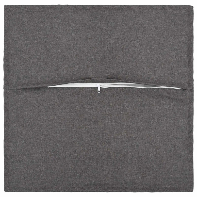 Cushion Cover 2 pcs HOUTEN Light Grey 50 x 50 cm Faux Linen