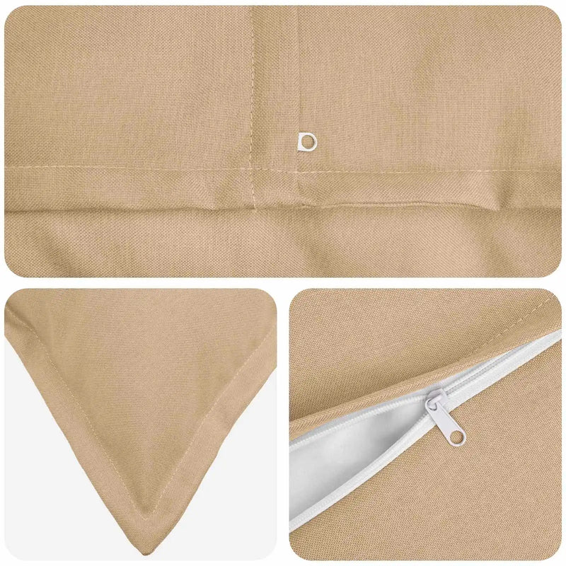 Cushion Cover 2 pcs HOUTEN Cream 50 x 50 cm Faux Linen
