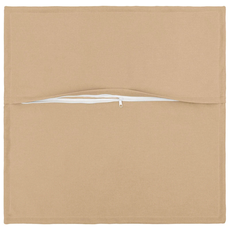 Cushion Cover 2 pcs HOUTEN Cream 50 x 50 cm Faux Linen