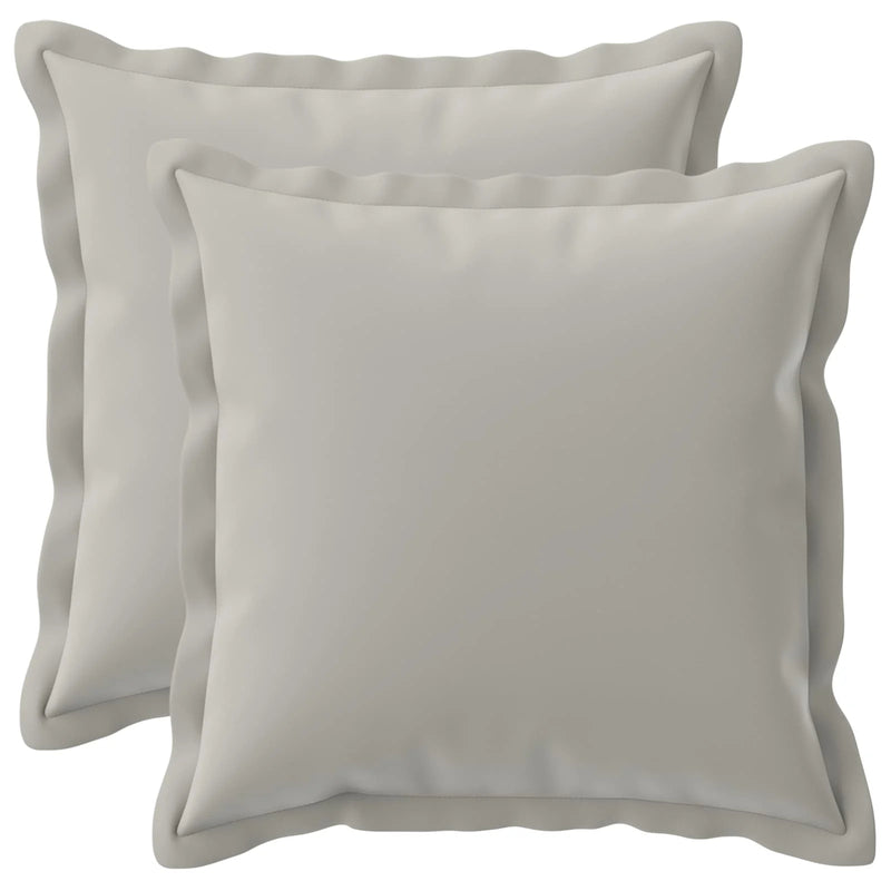 Cushion Cover 2 pcs HOUTEN Grey 50 x 50 cm Polyester