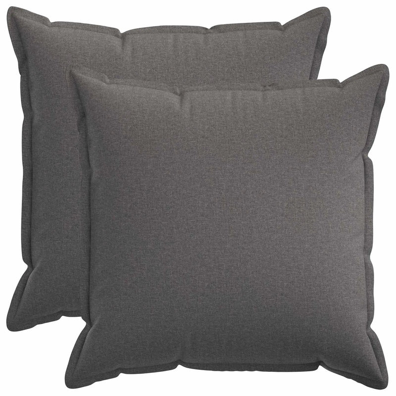 Cushion Cover 2 pcs HOUTEN Light Grey 60 x 60 cm Faux Linen