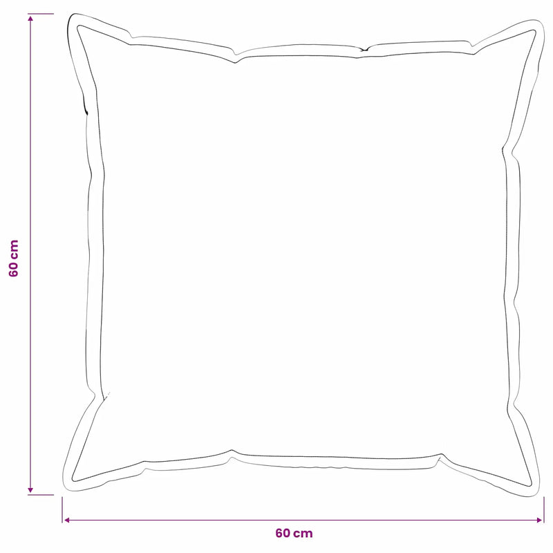 Cushion Cover 2 pcs HOUTEN Cream 60 x 60 cm Faux Linen