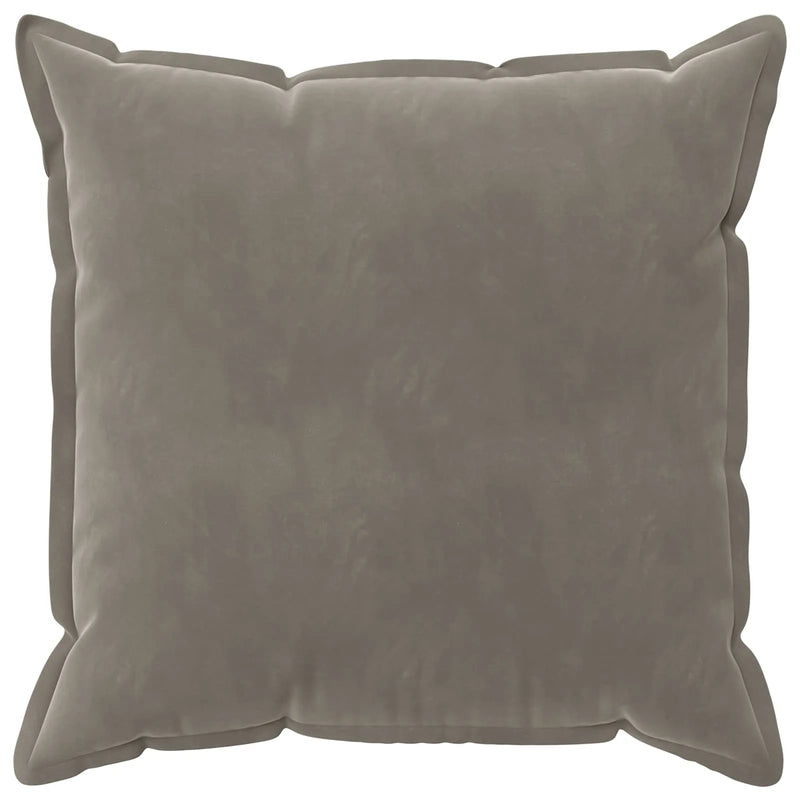 Cushion Cover 2 pcs HOUTEN Light Grey 60 x 60 cm Velvet