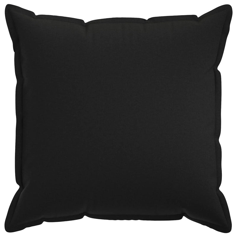 Cushion Cover 2 pcs HOUTEN Black 80 x 80 cm Faux Linen