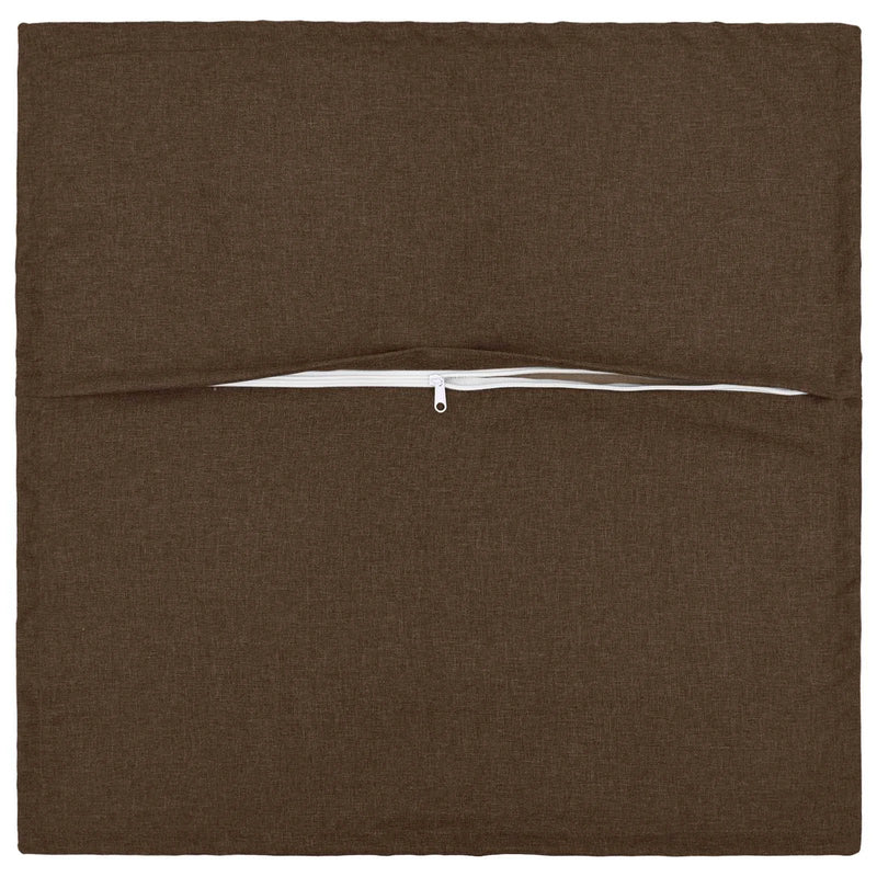 Cushion Cover 2 pcs HOUTEN Brown 80 x 80 cm Faux Linen