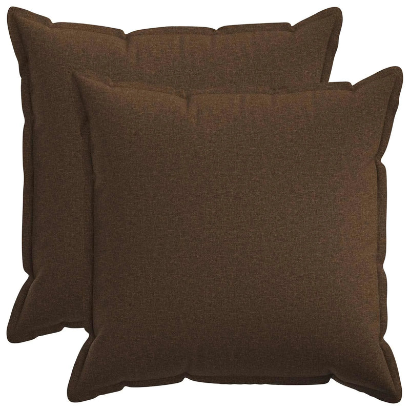 Cushion Cover 2 pcs HOUTEN Brown 80 x 80 cm Faux Linen