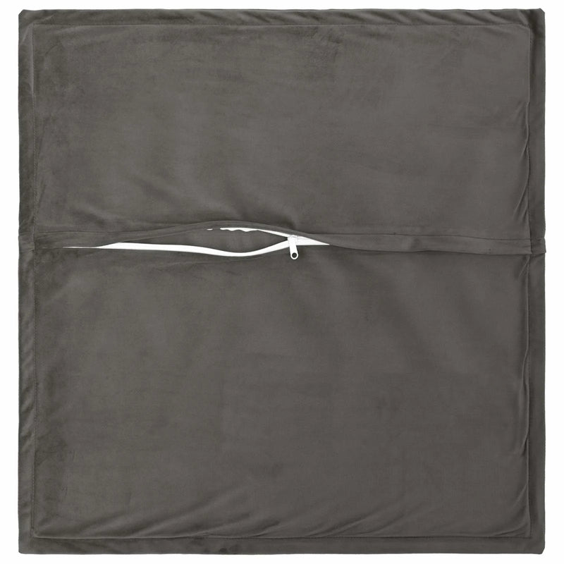 Cushion Cover 2 pcs HOUTEN Dark Grey 80 x 80 cm Velvet