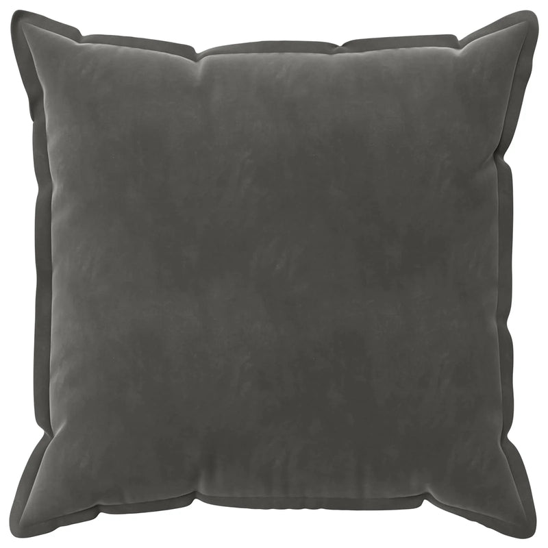 Cushion Cover 2 pcs HOUTEN Dark Grey 80 x 80 cm Velvet