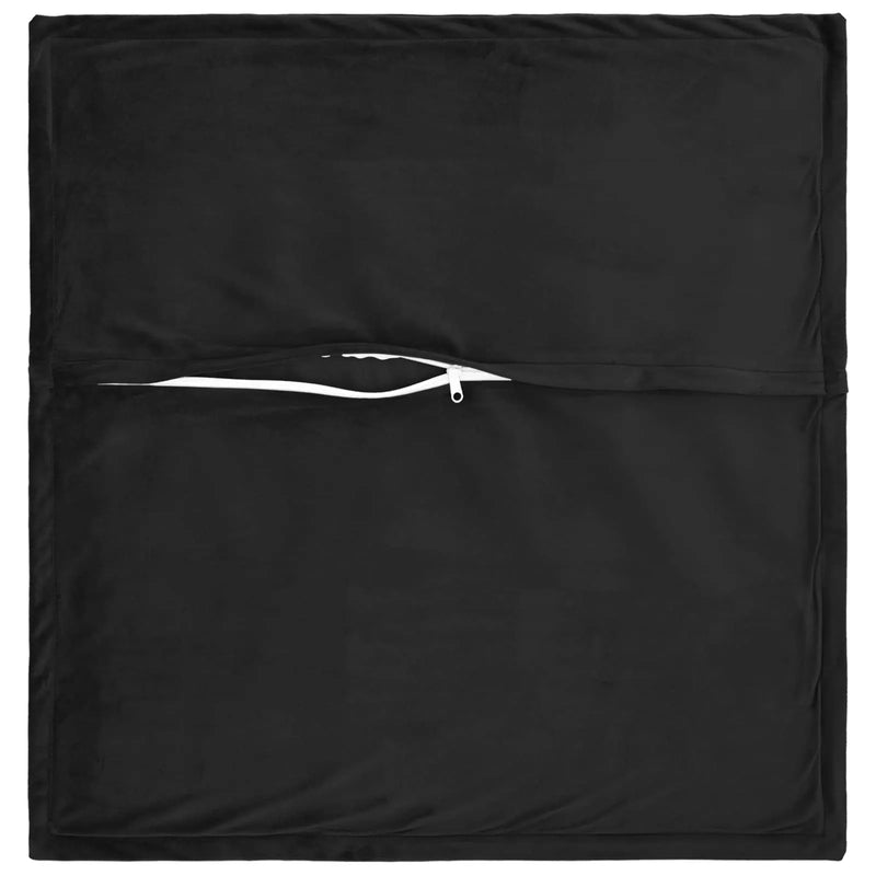 Cushion Cover 2 pcs HOUTEN Black 80 x 80 cm Velvet