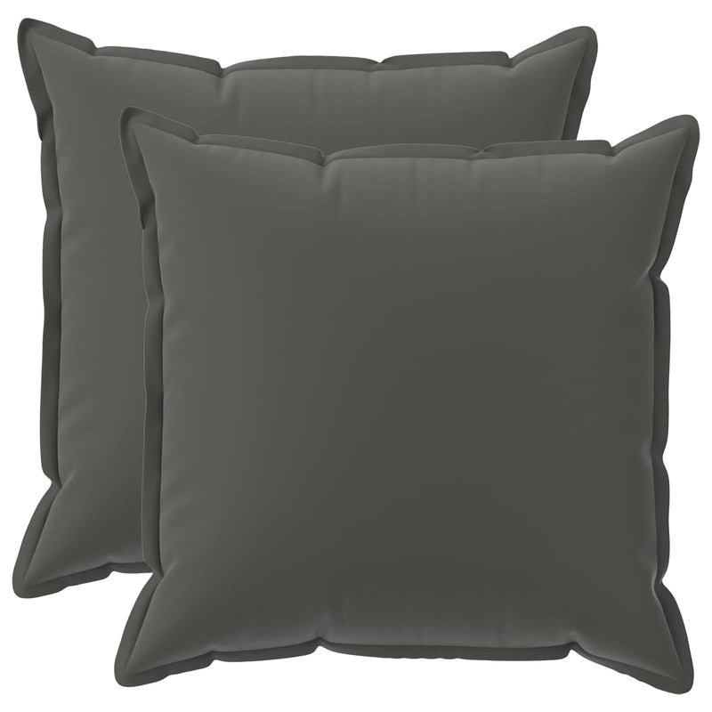 Cushion Cover 2 pcs HOUTEN Anthracite 80 x 80 cm Polyester