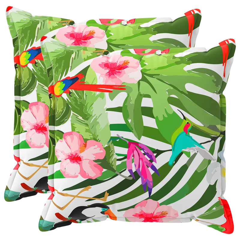 Cushion Cover 2 pcs HOUTEN Black 80 x 80 cm Polyester