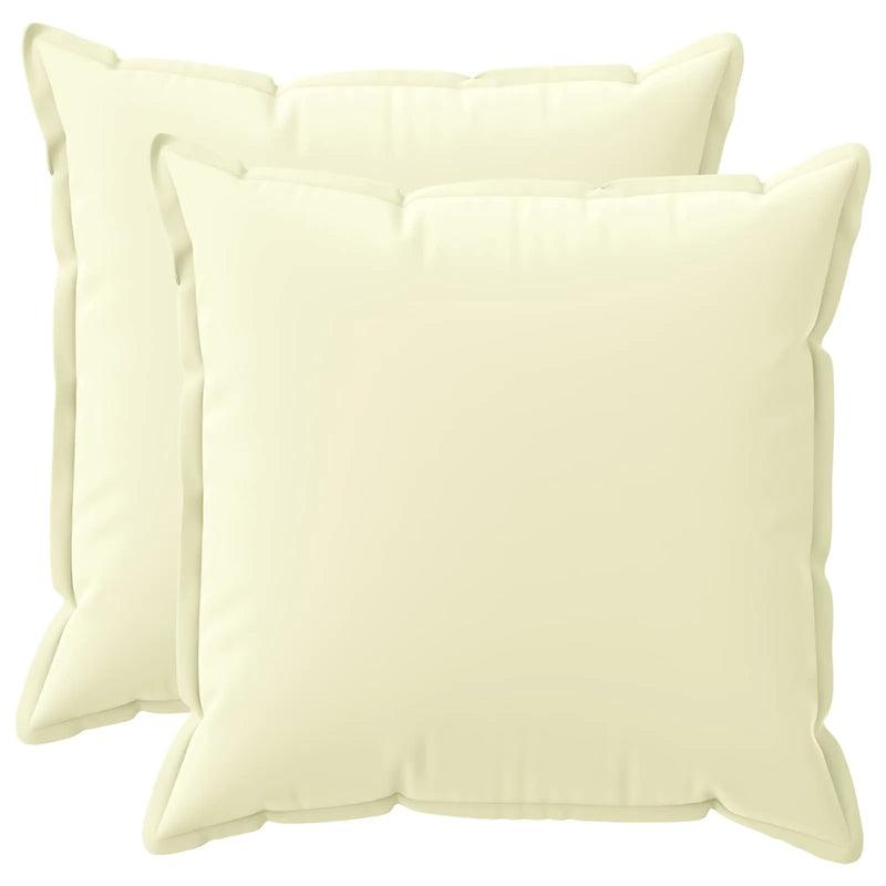 Cushion Cover 2 pcs HOUTEN Cream 80 x 80 cm Polyester