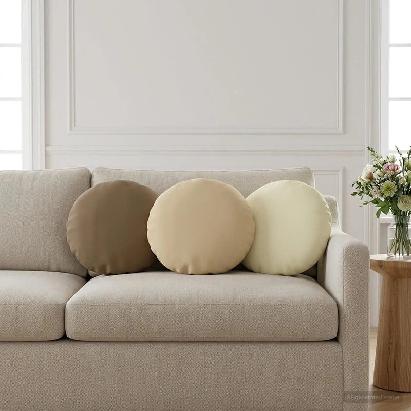Cushion with Pillow HEERLEN 2 pcs Beige Polyester