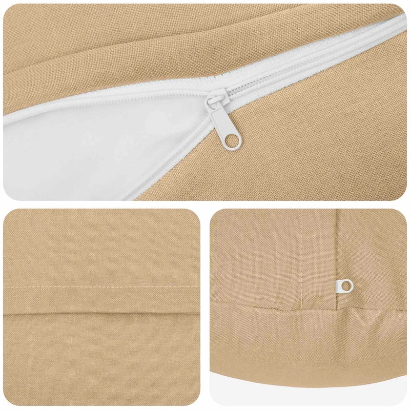 Cushion Cover 2 pcs HEERLEN Cream �� 40 cm Fabric
