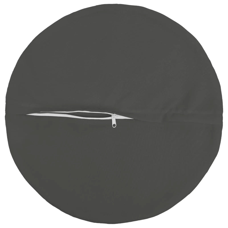 Cushion Cover 2 pcs HEERLEN Anthracite Ø 40 cm Polyester