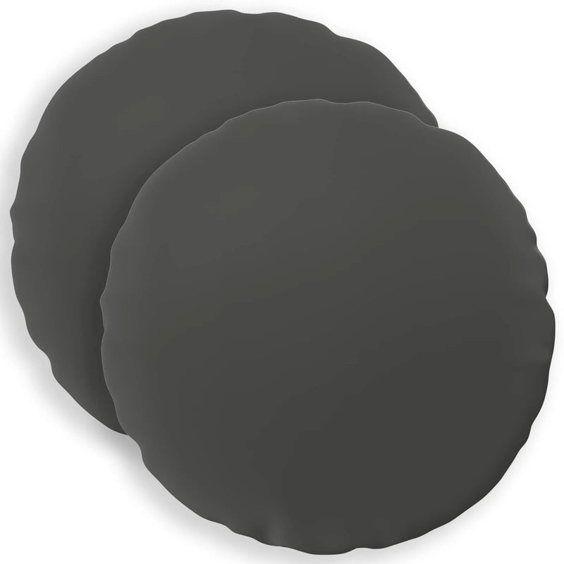 Cushion Cover 2 pcs HEERLEN Anthracite Ø 40 cm Polyester