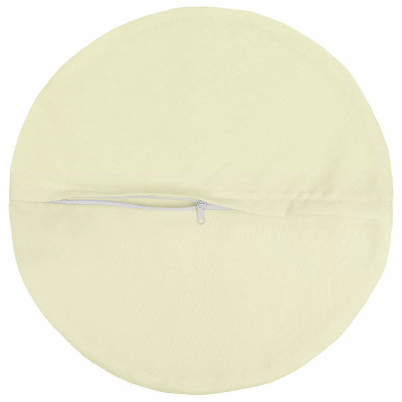 Cushion Cover 2 pcs HEERLEN Cream Ø 40 cm Polyester