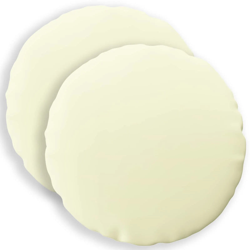 Cushion Cover 2 pcs HEERLEN Cream Ø 40 cm Polyester