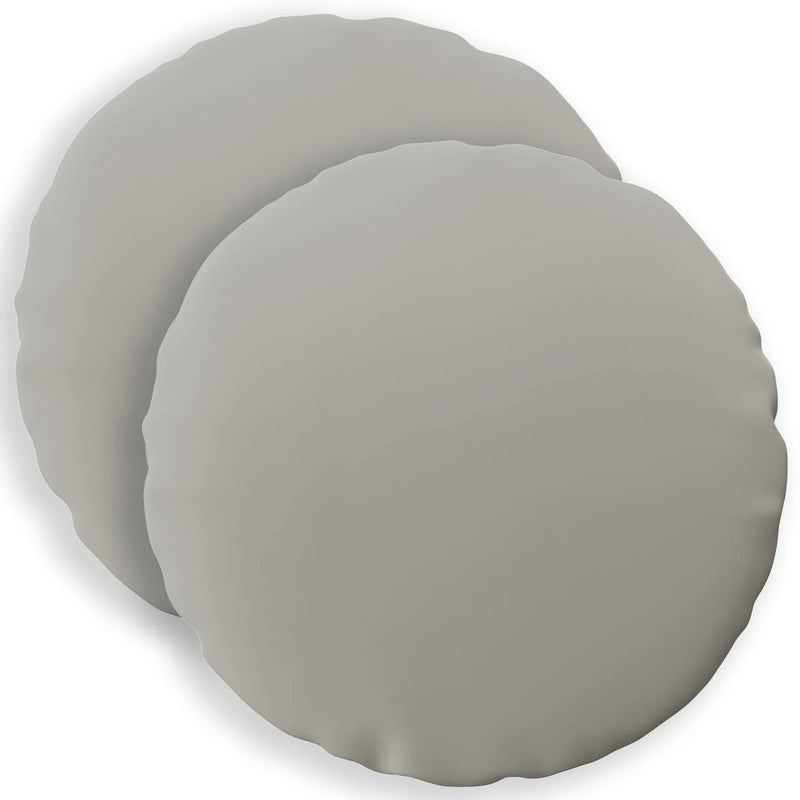 Cushion Cover 2 pcs HEERLEN Grey Ø 40 cm Polyester