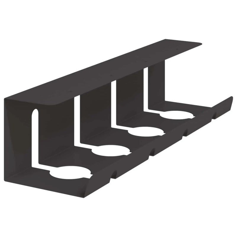 Under Desk Cable Management Tray 2 pcs Black 43 x 12 x 10 cm