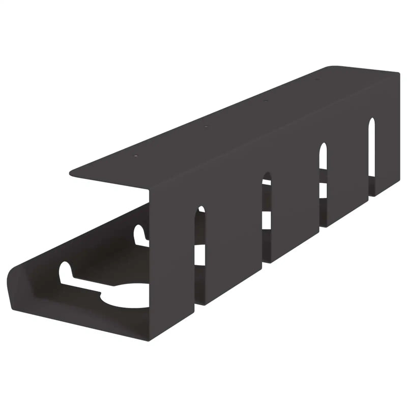 Under Desk Cable Management Tray 2 pcs Black 43 x 12 x 10 cm