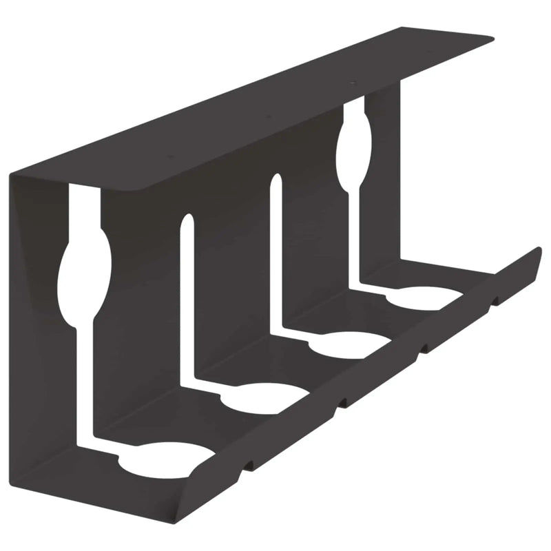 Under Desk Cable Management Tray 2 pcs Black 43 x 10 x 15 cm