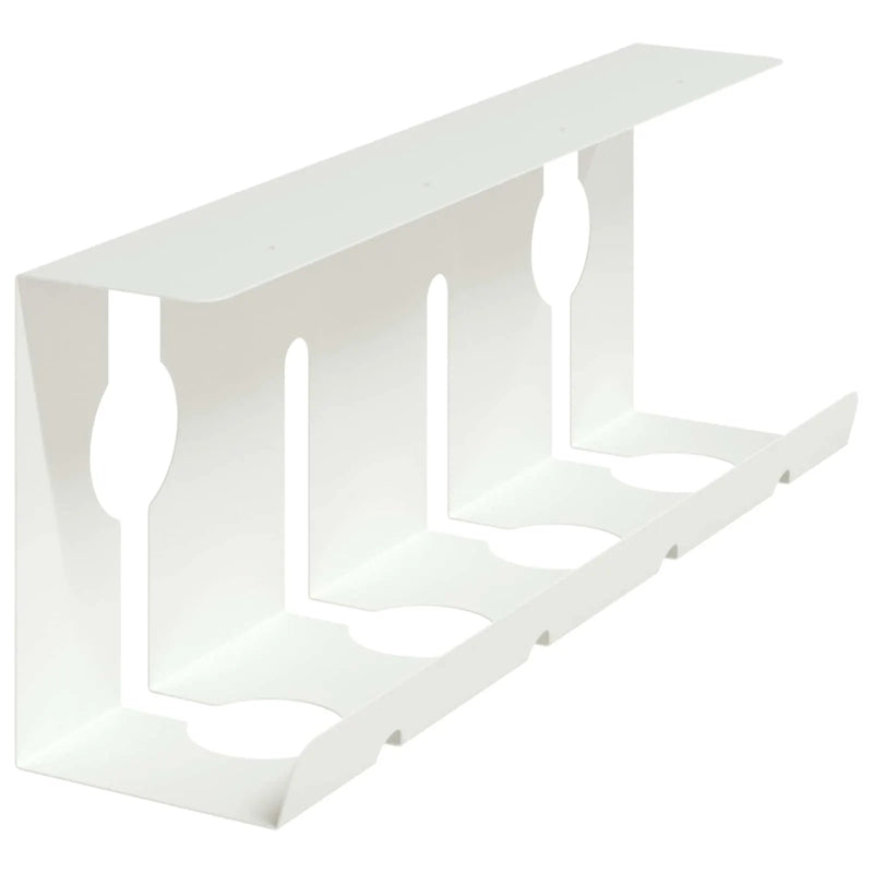 Under Desk Cable Management 2 pcs White Cold-rolled Steel