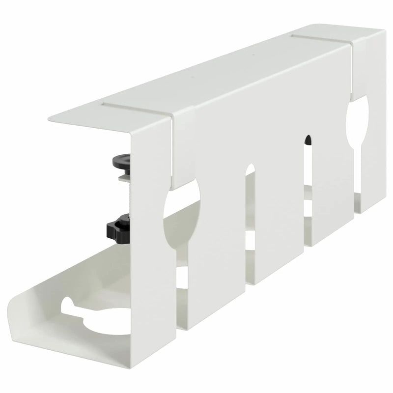 Under Desk Cable Management 2 pcs White Cold-rolled Steel