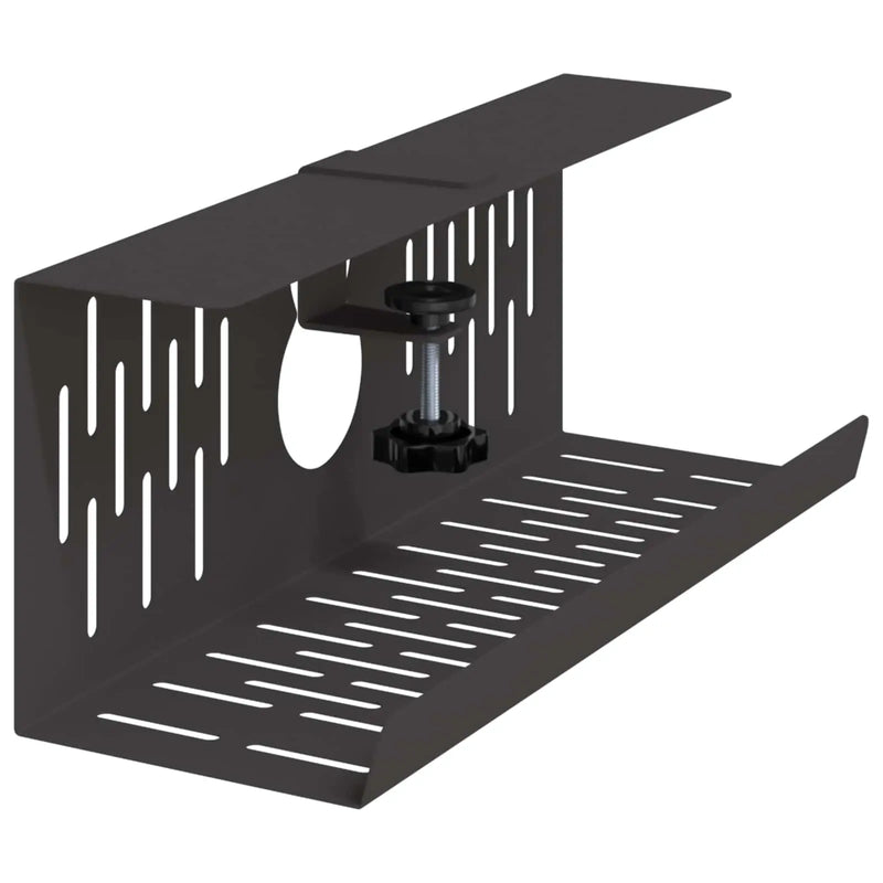 Under Desk Cable Management Tray 2 pcs Black 35 x 12 x 13 cm