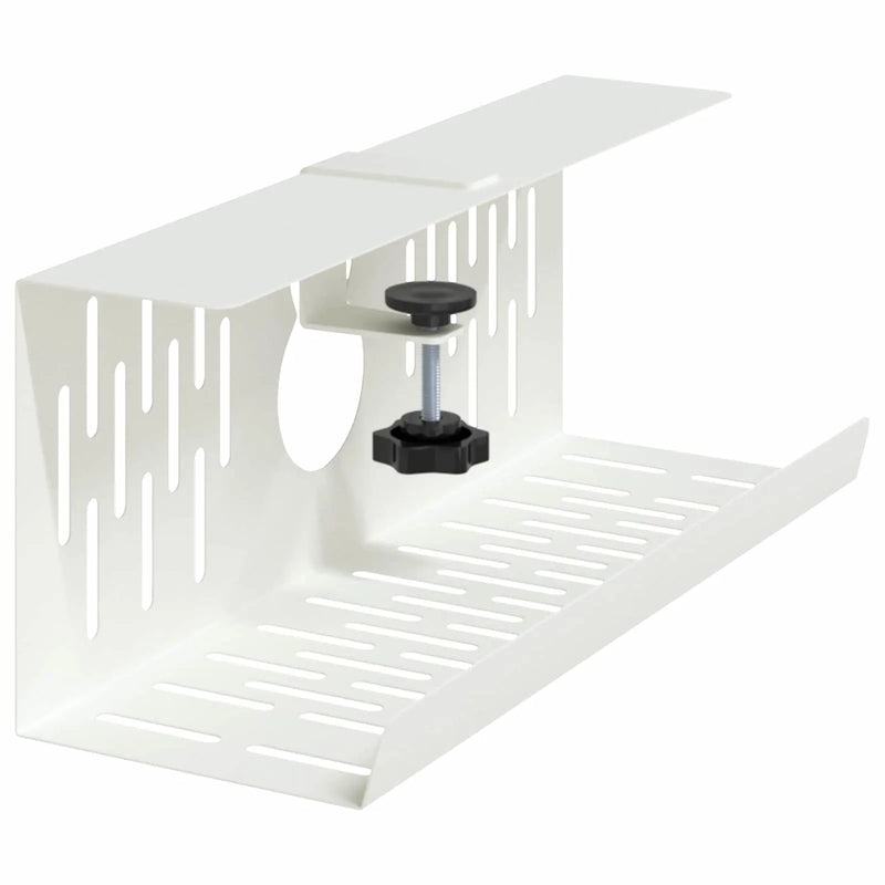 Under Desk Cable Management Tray 2 pcs White 35 x 12 x 13 cm